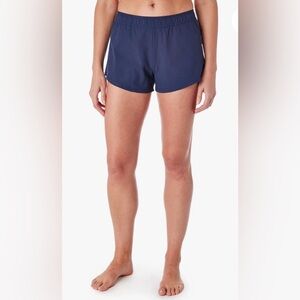 Fair Harbor Women's The Atlantique Short Swim Run Navy Blue Summer Vacation Sm